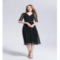 In the summer of 2019 the new ladies' OL commuter upscale elegant temperament white silk dress